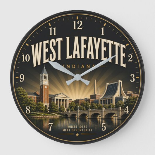 West Lafayette Indiana College Town Grote Klok (Voorkant)
