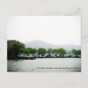 West Lake, Hangzhou, Zhejiang, China Briefkaart