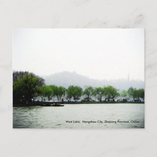 West Lake, Hangzhou, Zhejiang, China Briefkaart (Voorkant)