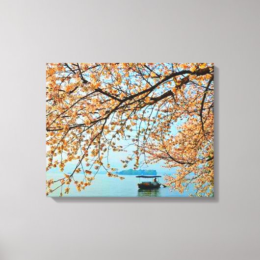 West Lake in Hangzhou, China Stretched Canvas Pri Afdruk (Voorkant)