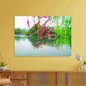 West Lake in Hangzhou, China Stretched Canvas Prin (Insitu (Woonkamer))