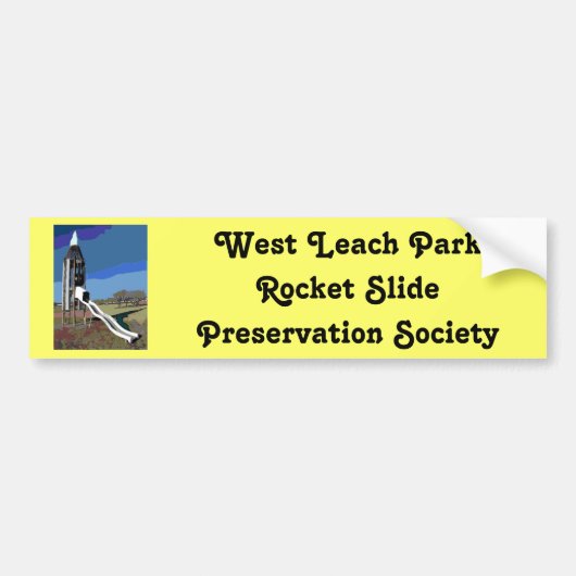 West Leach Park Rocket Slide PreservSociety Bumpersticker (Voorkant)