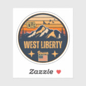 West Liberty, Iowa Sticker (Vel)