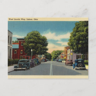West Lincoln Way, Lissabon, Ohio Briefkaart