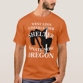 WEST LINN CHEERLEADER SHELTER DONEER NU OREGON T-SHIRT