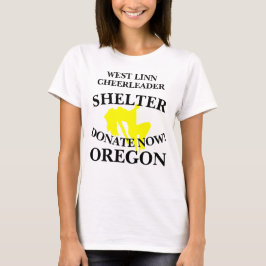 WEST LINN CHEERLEADER SHELTER DONEER NU OREGON T-SHIRT