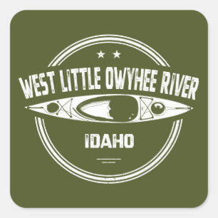 West Little Owyhee River Idaho Kayaking Vierkante Sticker