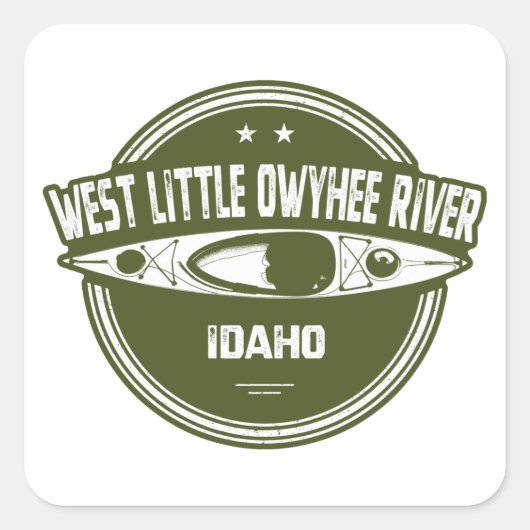West Little Owyhee River Idaho Kayaking Vierkante Sticker (Voorkant)