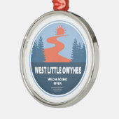 West Little Owyhee Wild and Schilderachtig River O Metalen Ornament (Links)