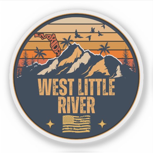 West Little River, Florida  Sticker (Voorkant)