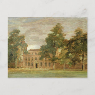 West Lodge, East Bergholt (olie op papier op papie Briefkaart