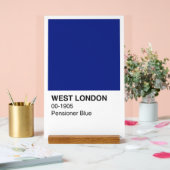 West London Pensioner Blauw - Witte achtergrond Acryl Bord (Huwelijk)