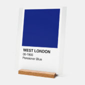 West London Pensioner Blauw - Witte achtergrond Acryl Bord (Hoek)