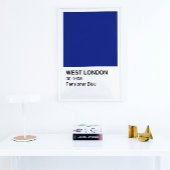West London Pensioner Blauw - Witte grens Perfect Poster