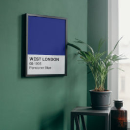 West London Pensioner Blue - Volledige breedte Perfect Poster