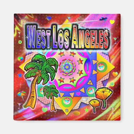 West Los Angeles Tropical Friends Magnet (Voorkant)
