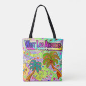 West Los Angeles Vacation Target Canvas tas (Achterkant)