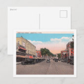 West Main St, Greenfield, Massachusetts Briefkaart (Voorkant / Achterkant)