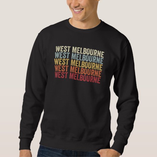 West Melbourne Florida West Melbourne FL Retro Vin Trui (Voorkant)