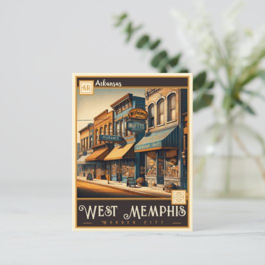 West Memphis, Arkansas |  BRIEFKAART (Staand voorkant)