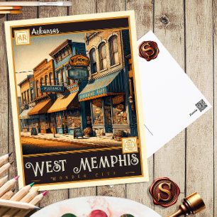 West Memphis, Arkansas    BRIEFKAART