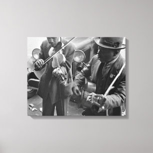 West Memphis Street Musicians, 1935 Canvas Afdruk
