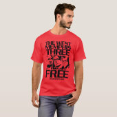 West Memphis Three. Vrij. Donker T-shirt (Voorkant volledig)