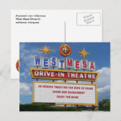 West Mesa Drive-In Marquee Briefkaart (Voorkant / Achterkant)