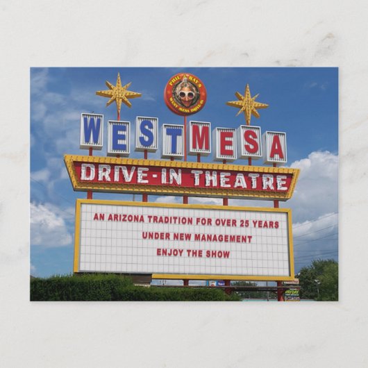 West Mesa Drive-In Marquee Briefkaart (Voorkant)