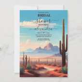 West-Mexicaanse Cactus Woestijn Bruidsfeestje Kaart (Voorkant)