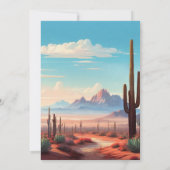 West-Mexicaanse Cactus Woestijn Bruidsfeestje Kaart (Achterkant)