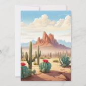 West-Mexicaanse Cactus Woestijn Bruidsfeestje Kaart (Achterkant)