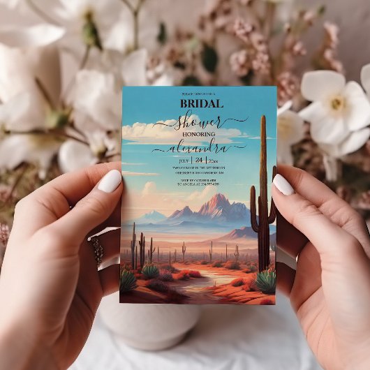 West-Mexicaanse Cactus Woestijn Bruidsfeestje Kaart