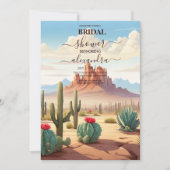 West-Mexicaanse Cactuswoestijn Bruidsdouche Kaart (Voorkant)