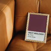 West Midlands Villan Claret - Volledige breedte Perfect Poster