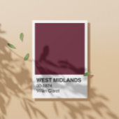 West Midlands Villan Claret - Witte grens Perfect Poster