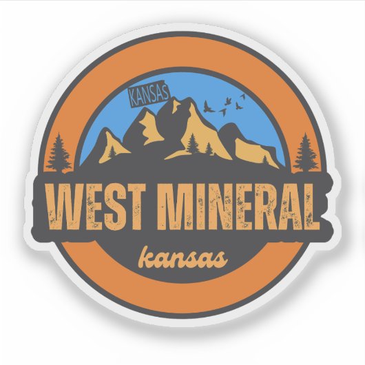 West Mineral, Kansas Sticker (Voorkant)