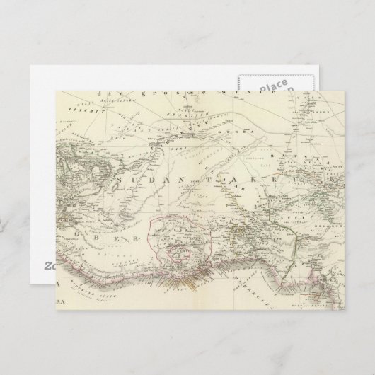 West-MittelAfrica - West-Centraal Afrika Briefkaart (Voorkant / Achterkant)