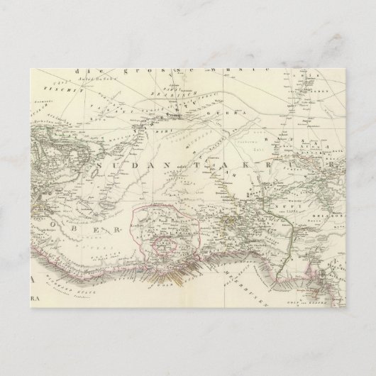 West-MittelAfrica - West-Centraal Afrika Briefkaart (Voorkant)