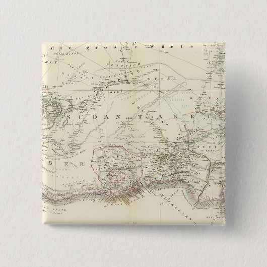 West-MittelAfrica - West-Centraal Afrika Vierkante Button 5,1 Cm (Voorkant)