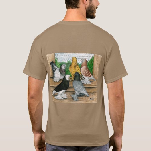 West of England Tumbler Pigeons T-shirt (Achterkant)