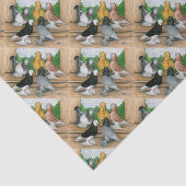 West of England Tumbler Pigeons Tissuepapier