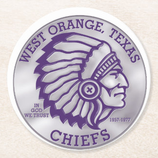 WEST ORANJE CHIEFS-ONDERZETTERS RONDE KARTONNEN ONDERZETTER