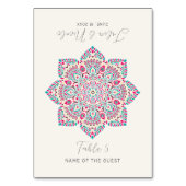 West Pacific Classic Mandala Wedding Place Card Kaart (Voorkant)