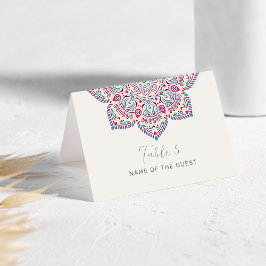 West Pacific Classic Mandala Wedding Place Card Kaart