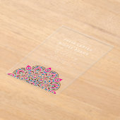 West Pacific Variant Ovaal Classic Mandala Huwelij Acryl Uitnodigingen (Laagn)