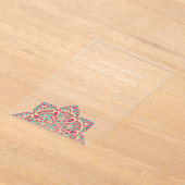 West Pacific Variant Ovaal Classic Mandala Huwelij Acryl Uitnodigingen (Laagn)