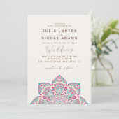 West Pacific Variant Ovaal Classic Mandala Huwelij Kaart (Staand voorkant)