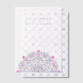 West Pacific Variant Ovaal Classic Mandala Huwelij Vellum Uitnodigingen (Offset (Uitnodiging))