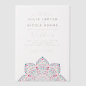 West Pacific Variant Ovaal Classic Mandala Huwelij Vellum Uitnodigingen (Voorkant)